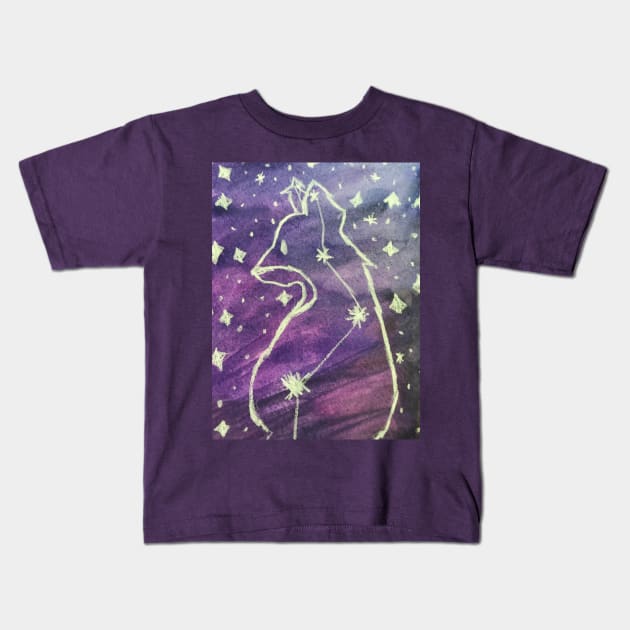 Space Dhole Kids T-Shirt by SarahTheLuna